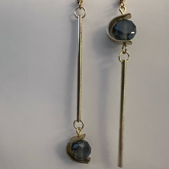 Jewelry - NWOT Sterling Silver hanging earrings with blue stones